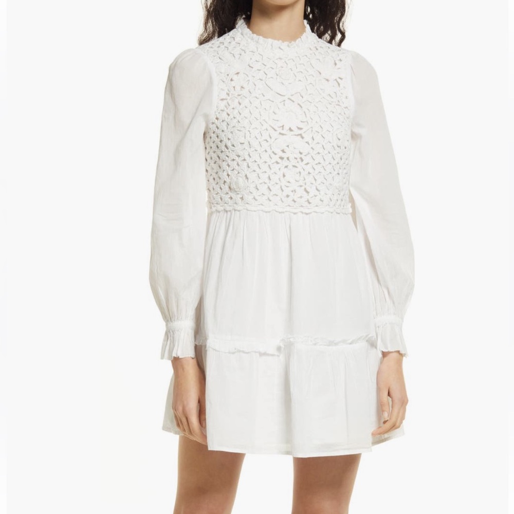 Saylor Elegant White Lace Dress